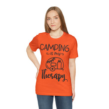 Load image into Gallery viewer, Camping Is My Therapy - Unisex Jersey Short Sleeve Tee
