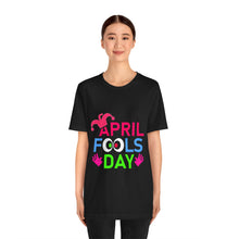 Load image into Gallery viewer, April Fools (Jester Style) - Unisex Jersey Short Sleeve Tee
