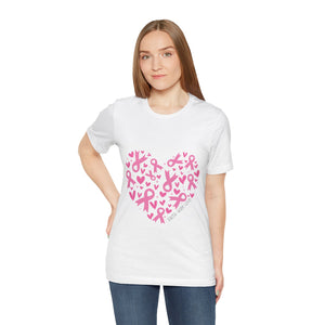 Breast Cancer Heart - Unisex Jersey Short Sleeve Tee