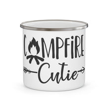 Load image into Gallery viewer, Campfire Cutie - Enamel Camping Mug
