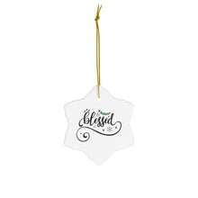 Load image into Gallery viewer, Blessed - Ceramic Ornament, 4 Shapes

