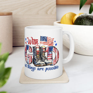 With God - Ceramic Mug, (11oz, 15oz)