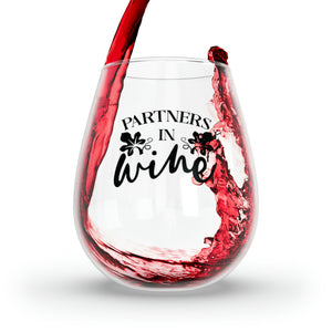 Partners In Wine - Stemless Wine Glass, 11.75oz