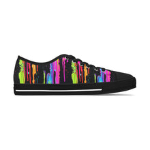 Load image into Gallery viewer, Neon Paint Drips - Women&#39;s Low Top Sneakers
