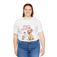Load image into Gallery viewer, Merry Christmas Retriever - Unisex Jersey Short Sleeve Tee
