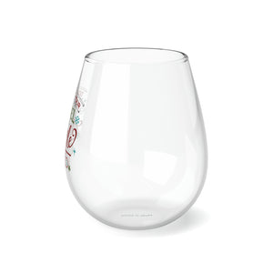 Tinsel In A Tangle - Stemless Wine Glass, 11.75oz