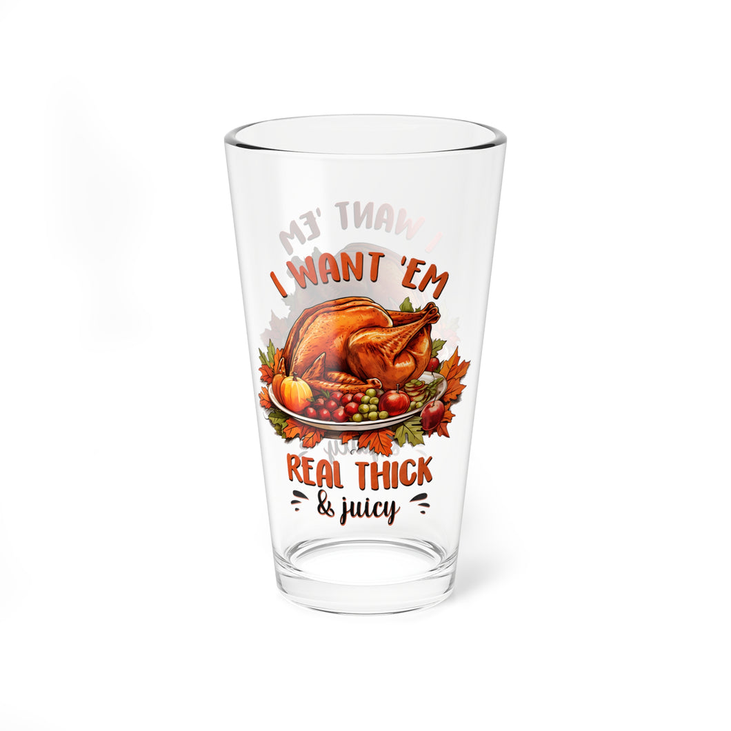 Football Turkey - Mixing Glass, 16oz