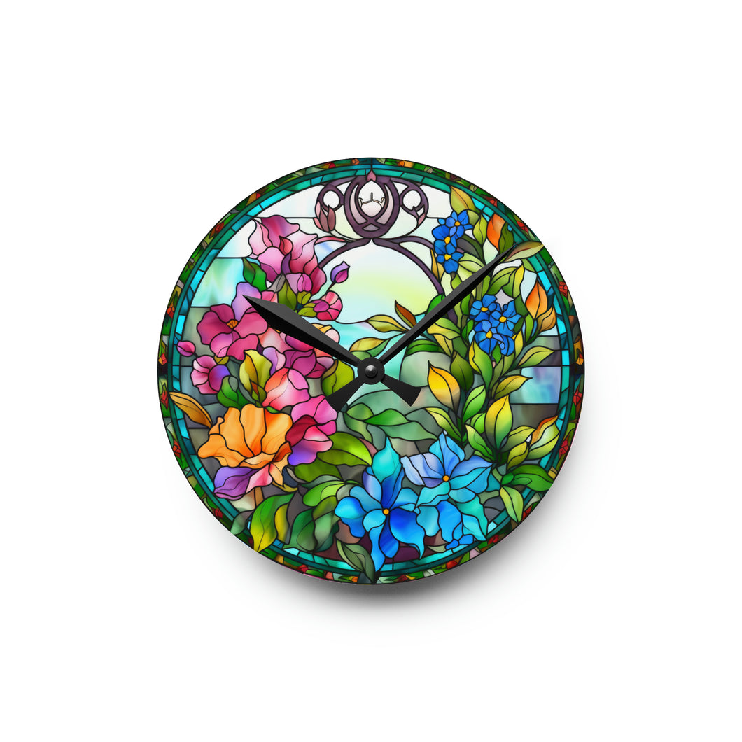 Stained Glass - Acrylic Wall Clock