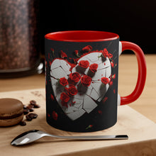Load image into Gallery viewer, Valentine Heart &amp; Roses (1) - Accent Coffee Mug, 11oz
