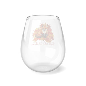 Fall Into Autumn - Stemless Wine Glass, 11.75oz