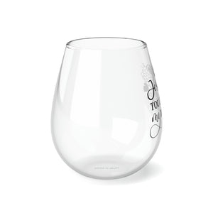 Jesus Touched The Water - Stemless Wine Glass, 11.75oz