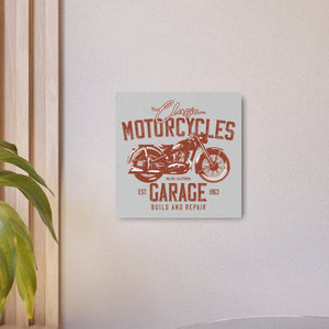 Classic Motorcycle Garage - Metal Art Sign