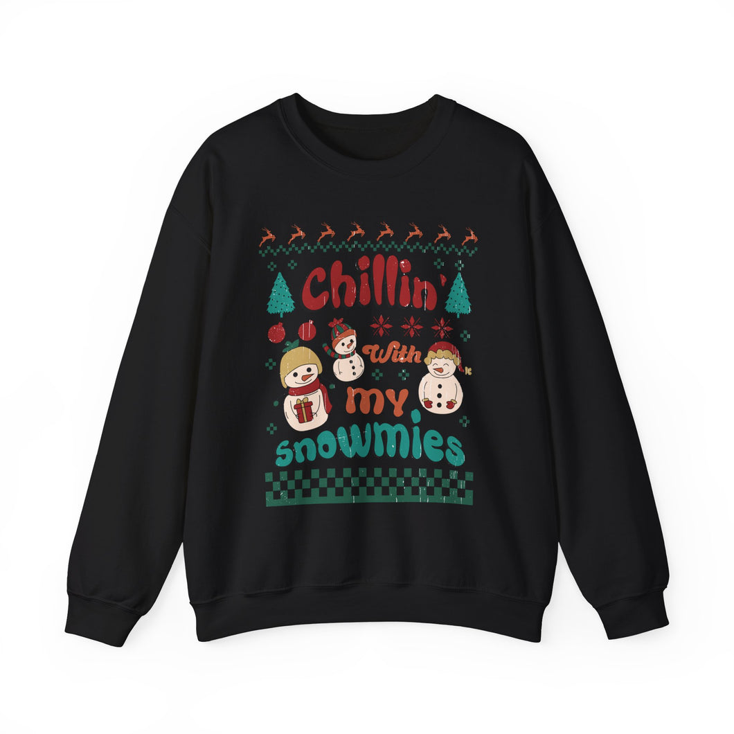 Chillin With My Snowmies - Unisex Heavy Blend™ Crewneck Sweatshirt