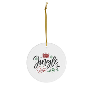 Jingle Bells - Ceramic Ornament, 4 Shapes