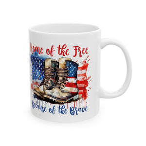 Home Of The Free - Ceramic Mug, (11oz, 15oz)