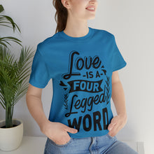 Load image into Gallery viewer, Love Is A - Unisex Jersey Short Sleeve Tee
