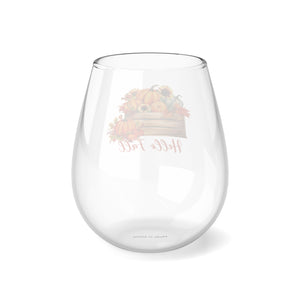 Hello Fall - Stemless Wine Glass, 11.75oz