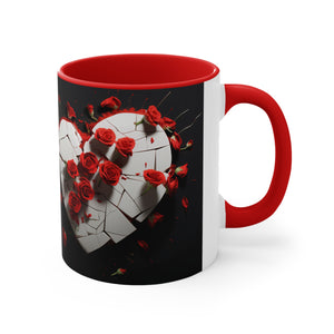 Valentine Heart & Roses (1) - Accent Coffee Mug, 11oz