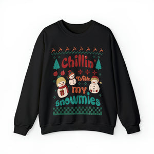 Chillin With My Snowmies - Unisex Heavy Blend™ Crewneck Sweatshirt