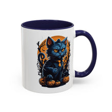 Load image into Gallery viewer, Halloween Cat (1) - Accent Coffee Mug (11, 15oz)
