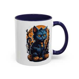 Halloween Cat (1) - Accent Coffee Mug (11, 15oz)