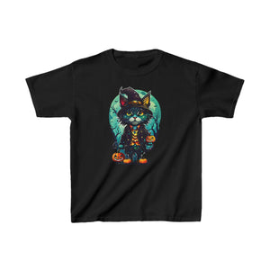 Cat Halloween Design (3) - Kids Heavy Cotton™ Tee