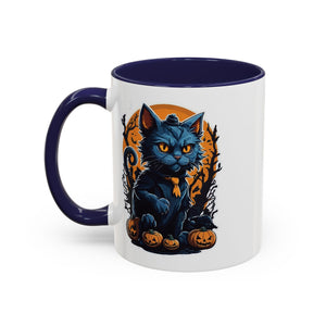 Halloween Cat (1) - Accent Coffee Mug (11, 15oz)