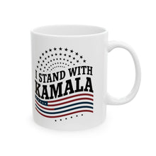 Load image into Gallery viewer, I Stand With Kamala - Ceramic Mug, (11oz, 15oz)
