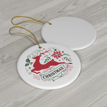 Load image into Gallery viewer, Christmas Reindeer - Ceramic Ornament, 4 Shapes
