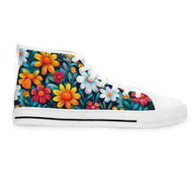 Load image into Gallery viewer, Cartoon Flowers Ver 3 - Women&#39;s High Top Sneakers
