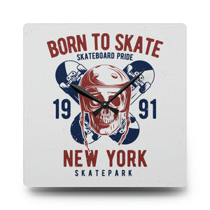 Born To Skate - Acrylic Wall Clock