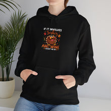 Load image into Gallery viewer, Turkey And Wine - Unisex Heavy Blend™ Hooded Sweatshirt
