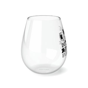 Wine Is Like Duct Tape - Stemless Wine Glass, 11.75oz