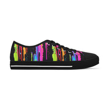 Load image into Gallery viewer, Neon Paint Drips - Women&#39;s Low Top Sneakers
