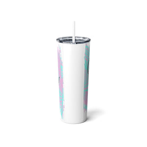 Beach Bum - Skinny Steel Tumbler with Straw, 20oz