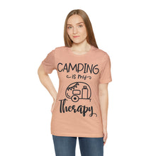 Load image into Gallery viewer, Camping Is My Therapy - Unisex Jersey Short Sleeve Tee
