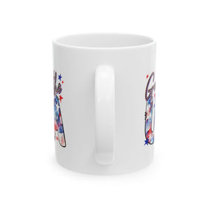 God Bless The USA - Ceramic Mug, (11oz, 15oz)