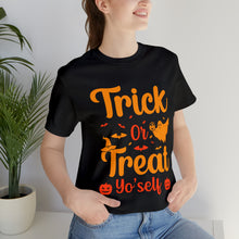 Load image into Gallery viewer, Trick Or Treat - Unisex Jersey Short Sleeve Tee
