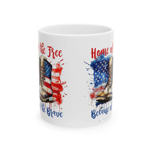 Home Of The Free - Ceramic Mug, (11oz, 15oz)