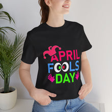 Load image into Gallery viewer, April Fools (Jester Style) - Unisex Jersey Short Sleeve Tee
