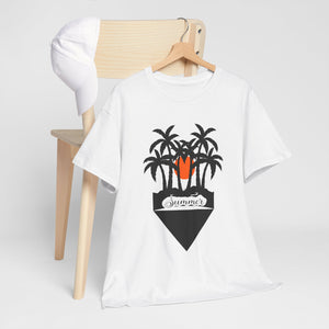 Summer Palm Trees - Unisex Heavy Cotton Tee