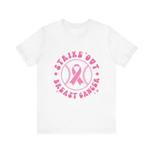 Load image into Gallery viewer, Strike Out Breast Cancer - Unisex Jersey Short Sleeve Tee
