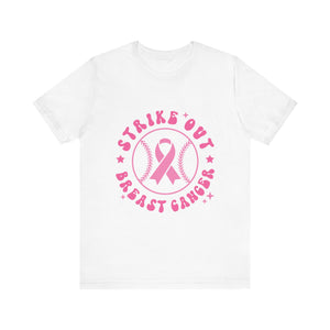 Strike Out Breast Cancer - Unisex Jersey Short Sleeve Tee