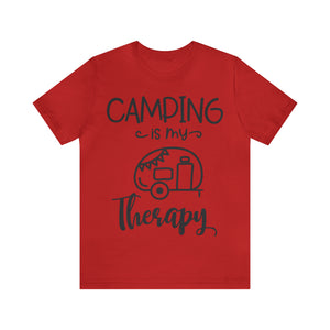 Camping Is My Therapy - Unisex Jersey Short Sleeve Tee