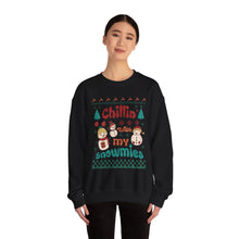 Load image into Gallery viewer, Chillin With My Snowmies - Unisex Heavy Blend™ Crewneck Sweatshirt
