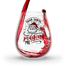 Load image into Gallery viewer, Stop Judging Me - Stemless Wine Glass, 11.75oz
