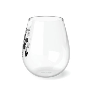 Love And Wine - Stemless Wine Glass, 11.75oz