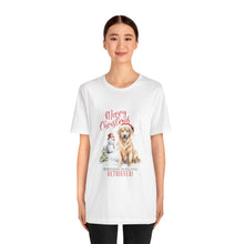 Load image into Gallery viewer, Merry Christmas Retriever - Unisex Jersey Short Sleeve Tee
