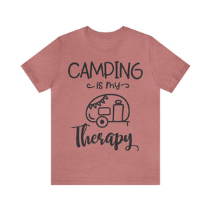 Camping Is My Therapy - Unisex Jersey Short Sleeve Tee