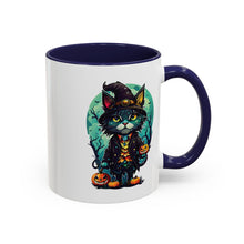 Load image into Gallery viewer, Cat Halloween (3) - Accent Coffee Mug (11, 15oz)
